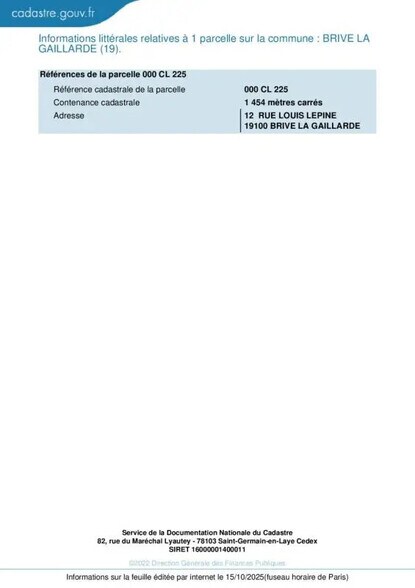 Terrain dans Brive-la-Gaillarde à vendre - Plan d’étage – Image 3 sur 4