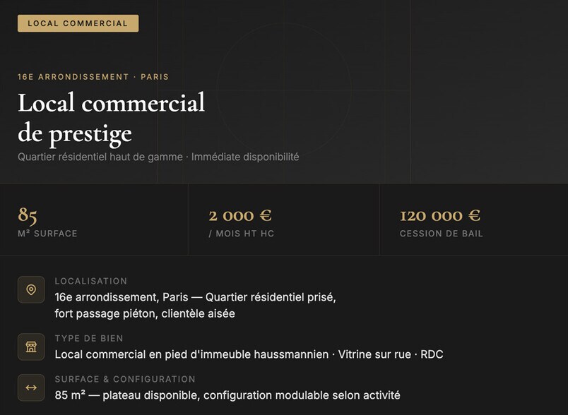 Local commercial dans Paris à louer - Photo de l’immeuble – Image 3 sur 4