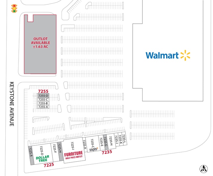 7279 N Keystone Ave, Indianapolis, IN à louer - Plan de site – Image 2 sur 2