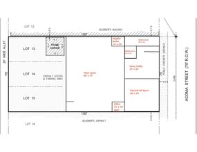 1025 Acoma St, Denver, CO à louer Plan d’étage– Image 1 sur 1