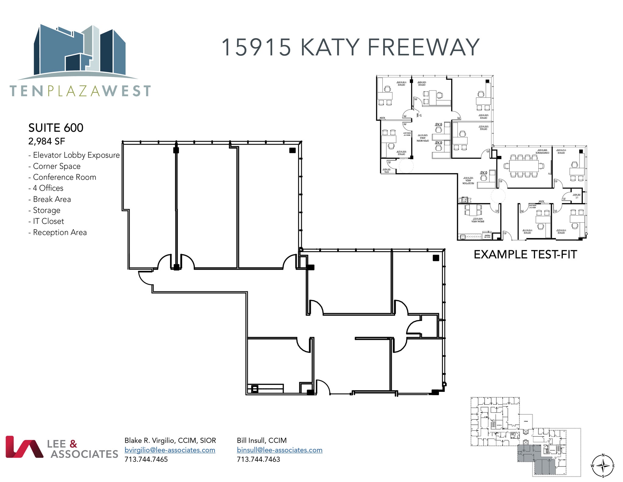 15915 Katy Fwy, Houston, TX à louer Plan d’étage– Image 1 sur 1