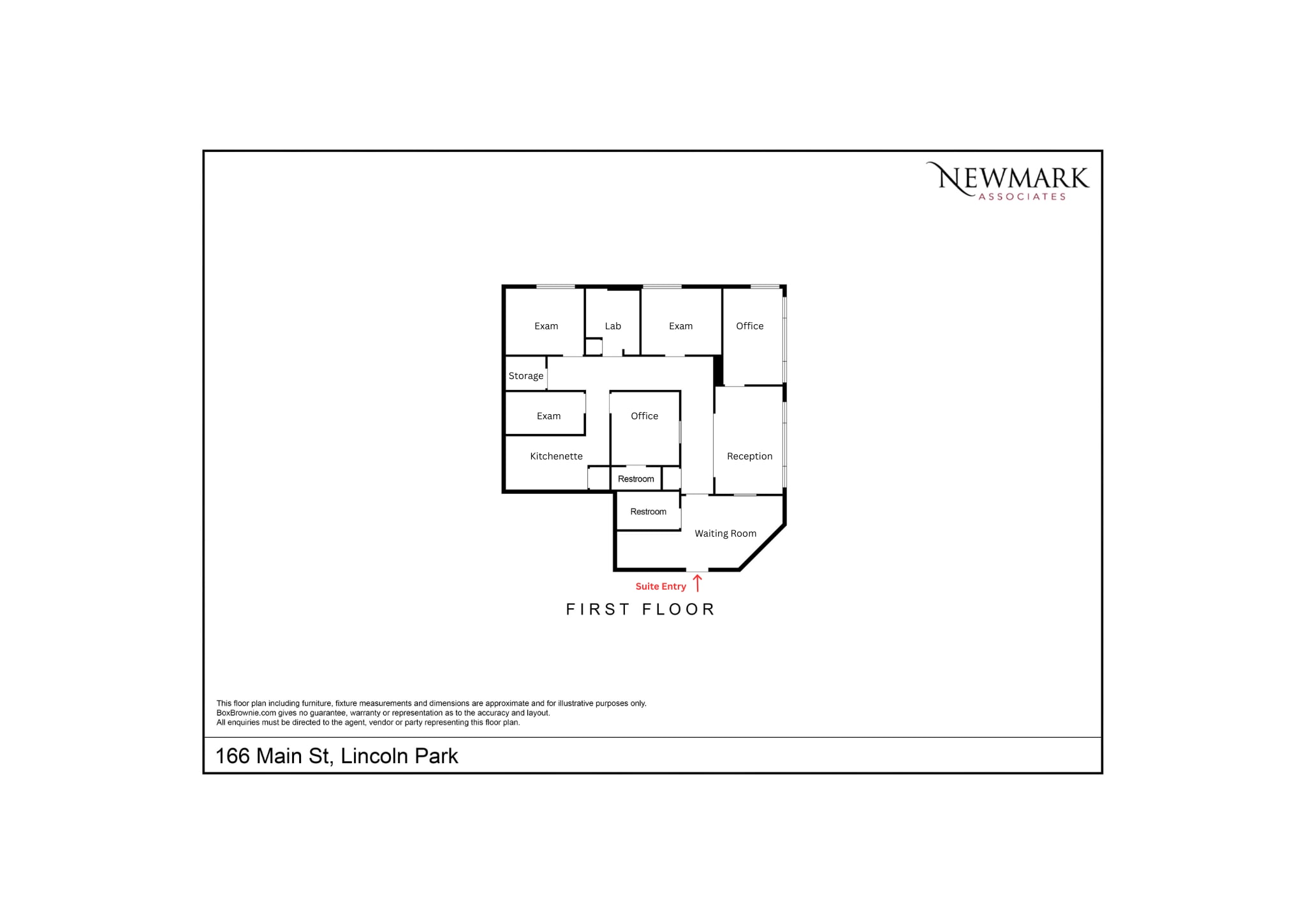 166 Main St, Lincoln Park, NJ à louer Plan d’étage– Image 1 sur 5