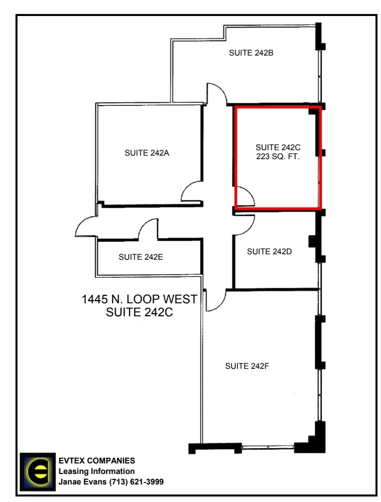 1445 North Loop W, Houston, TX à louer Plan d’étage– Image 1 sur 1