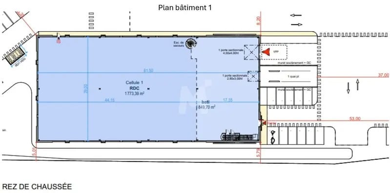 Local d’activités dans Wissous à louer Plan d’étage– Image 1 sur 3