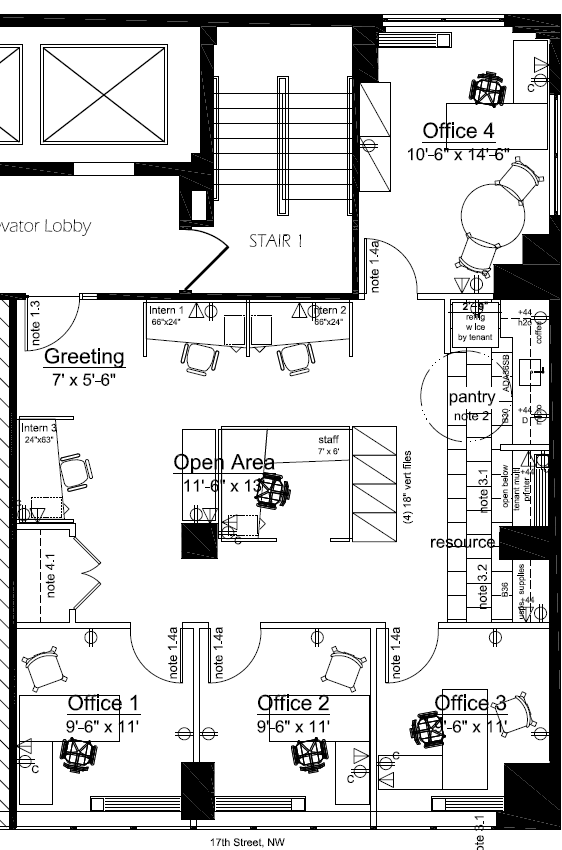 1701 K St NW, Washington, DC à louer Plan d’étage– Image 1 sur 1