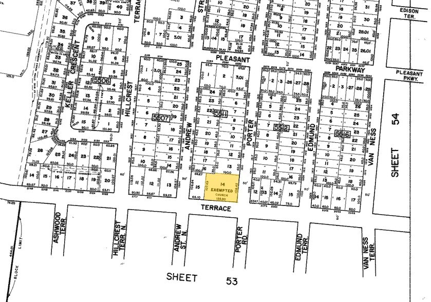 1608 Porter Rd, Union Township, NJ à vendre - Plan cadastral – Image 2 sur 2
