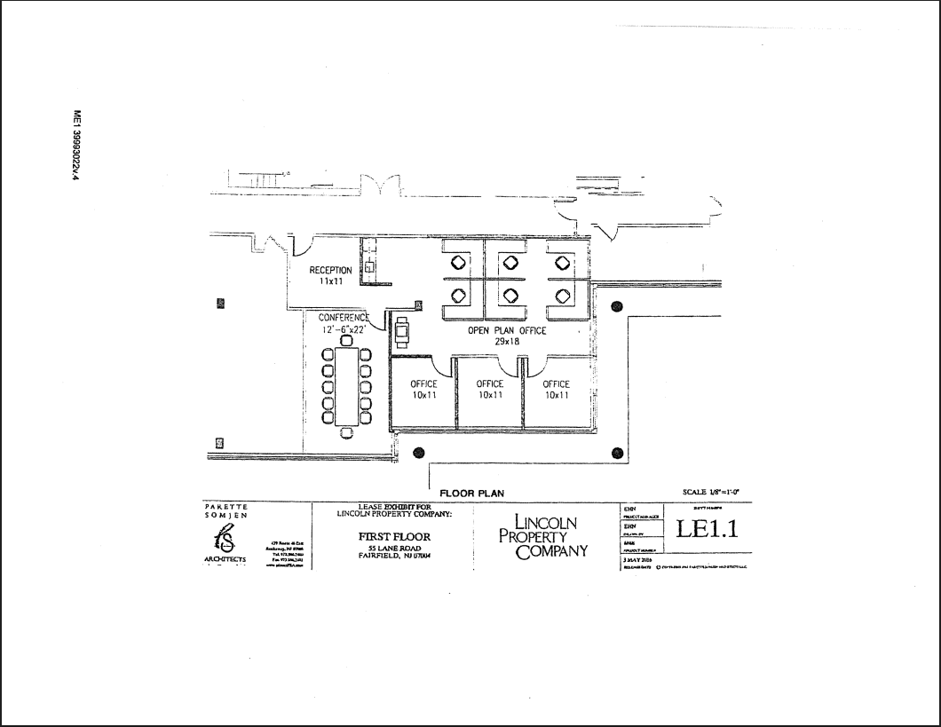 55 Lane Rd, Fairfield, NJ à louer Plan d’étage– Image 1 sur 1
