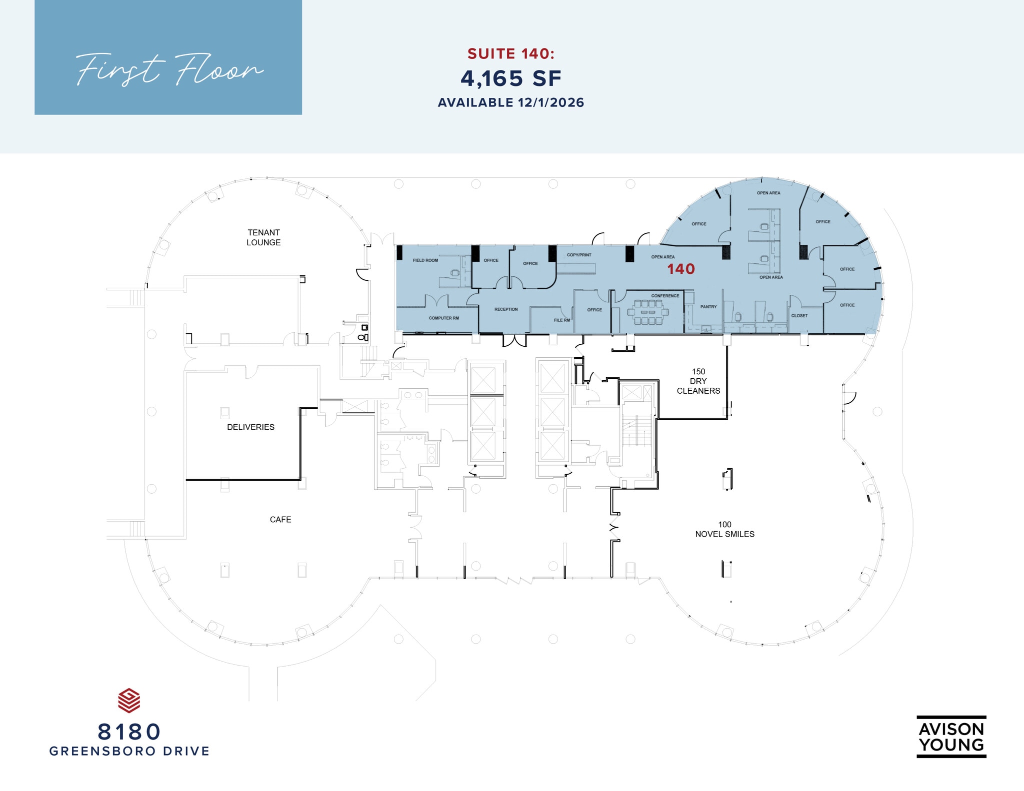 8180-8200 Greensboro Dr, McLean, VA à louer Plan d’étage– Image 1 sur 1