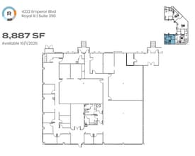 4222 Emperor Blvd, Durham, NC à louer Plan d’étage– Image 1 sur 2