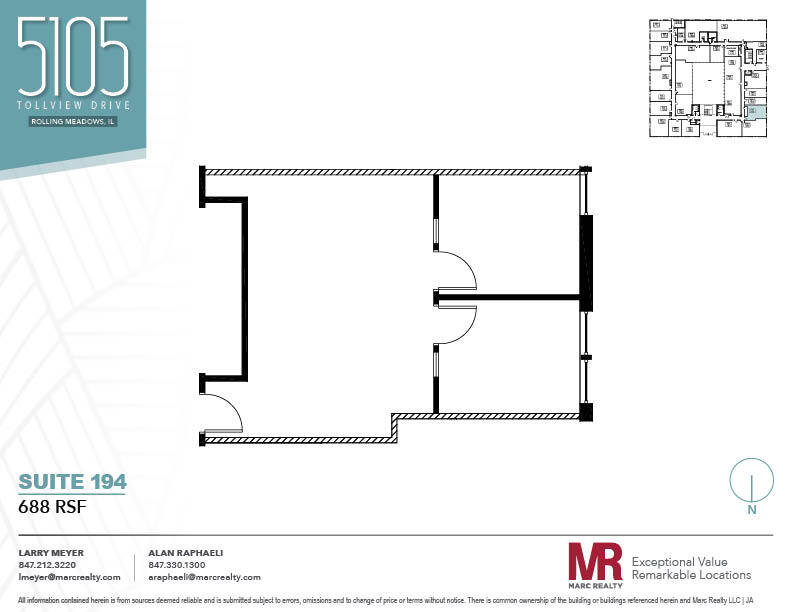 5105 Tollview Dr, Rolling Meadows, IL à louer Plan d’étage– Image 1 sur 1