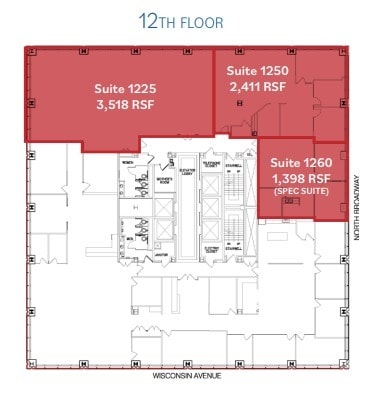 250 E Wisconsin Ave, Milwaukee, WI à louer Plan d’étage– Image 1 sur 1