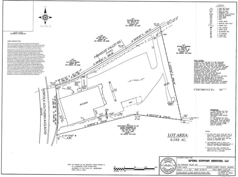 199 Paradise Valley Rd, Athens, GA à louer - Plan cadastral – Image 3 sur 9