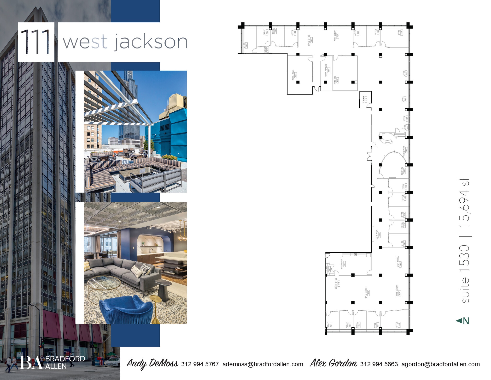 111 W Jackson Blvd, Chicago, IL à louer Plan d’étage– Image 1 sur 1