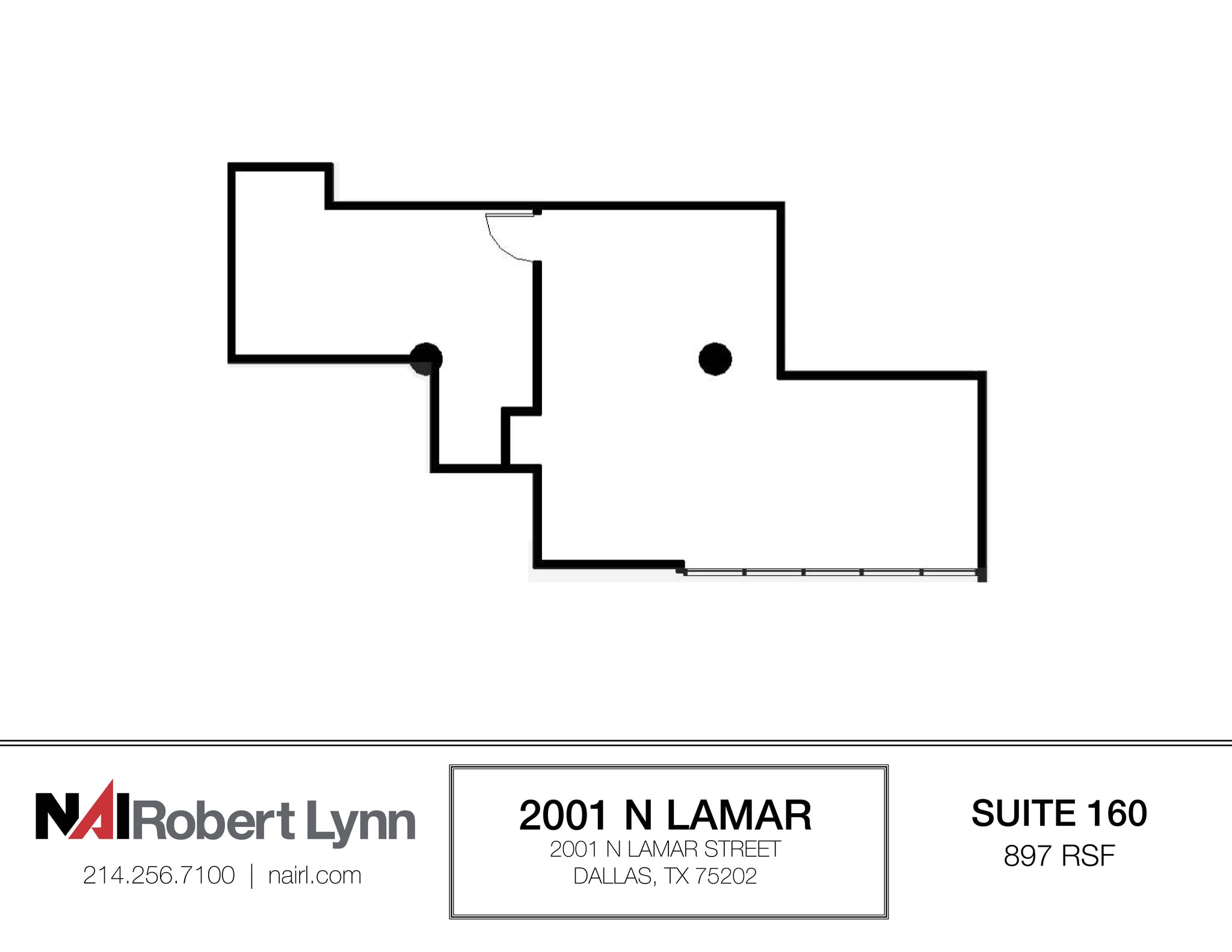 2001 N Lamar St, Dallas, TX à louer Plan d’étage– Image 1 sur 1