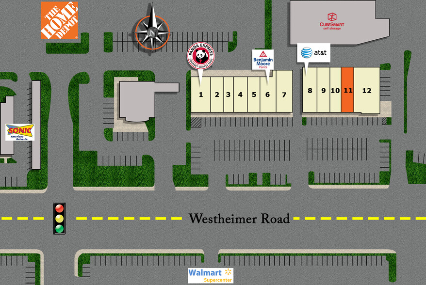 8350-8366 Westheimer Rd, Houston, TX à louer - Plan de site – Image 2 sur 2