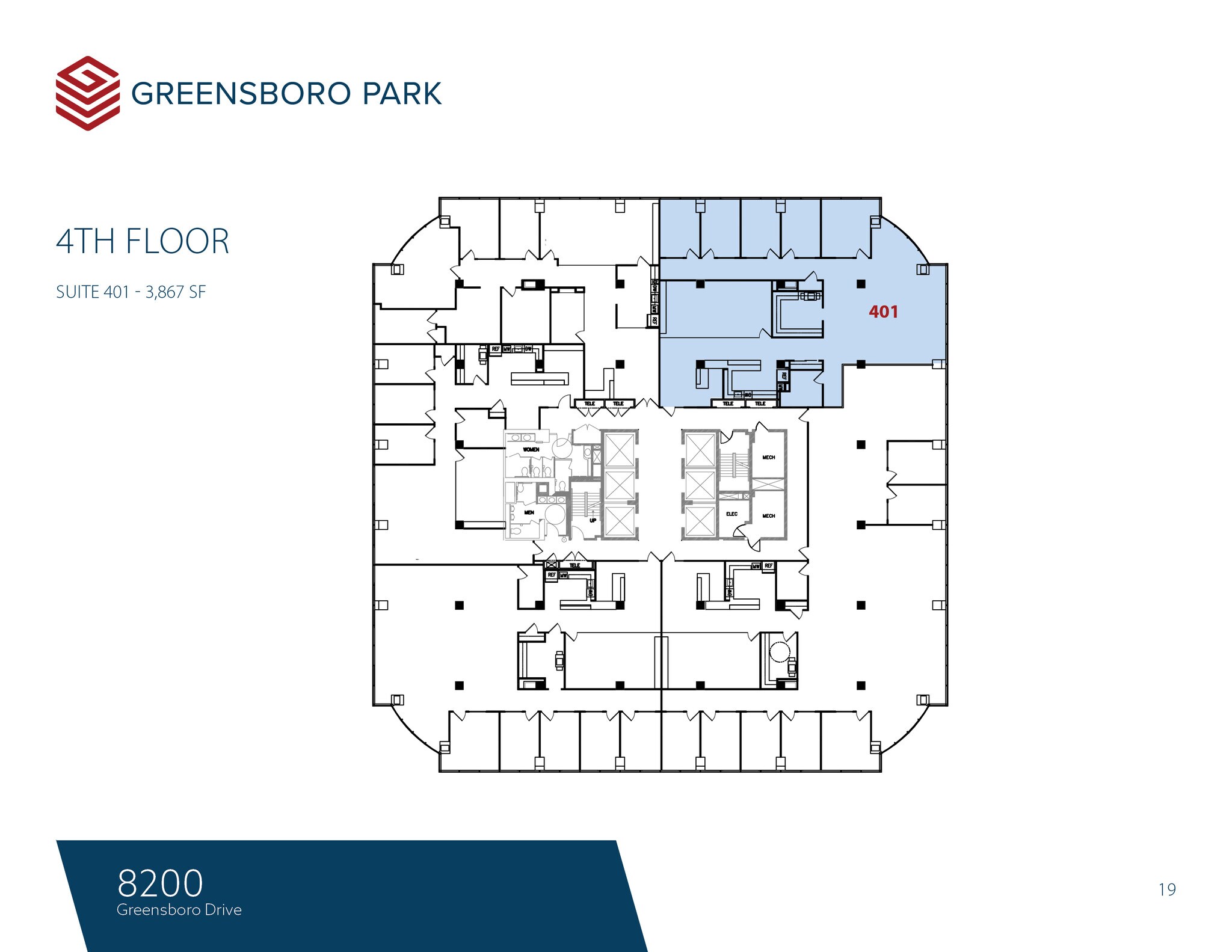 8180-8200 Greensboro Dr, McLean, VA à louer Plan d’étage– Image 1 sur 1