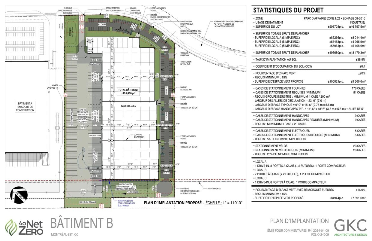 Boul des Générations, Montréal-Est, QC à louer Plan de site– Image 1 sur 2
