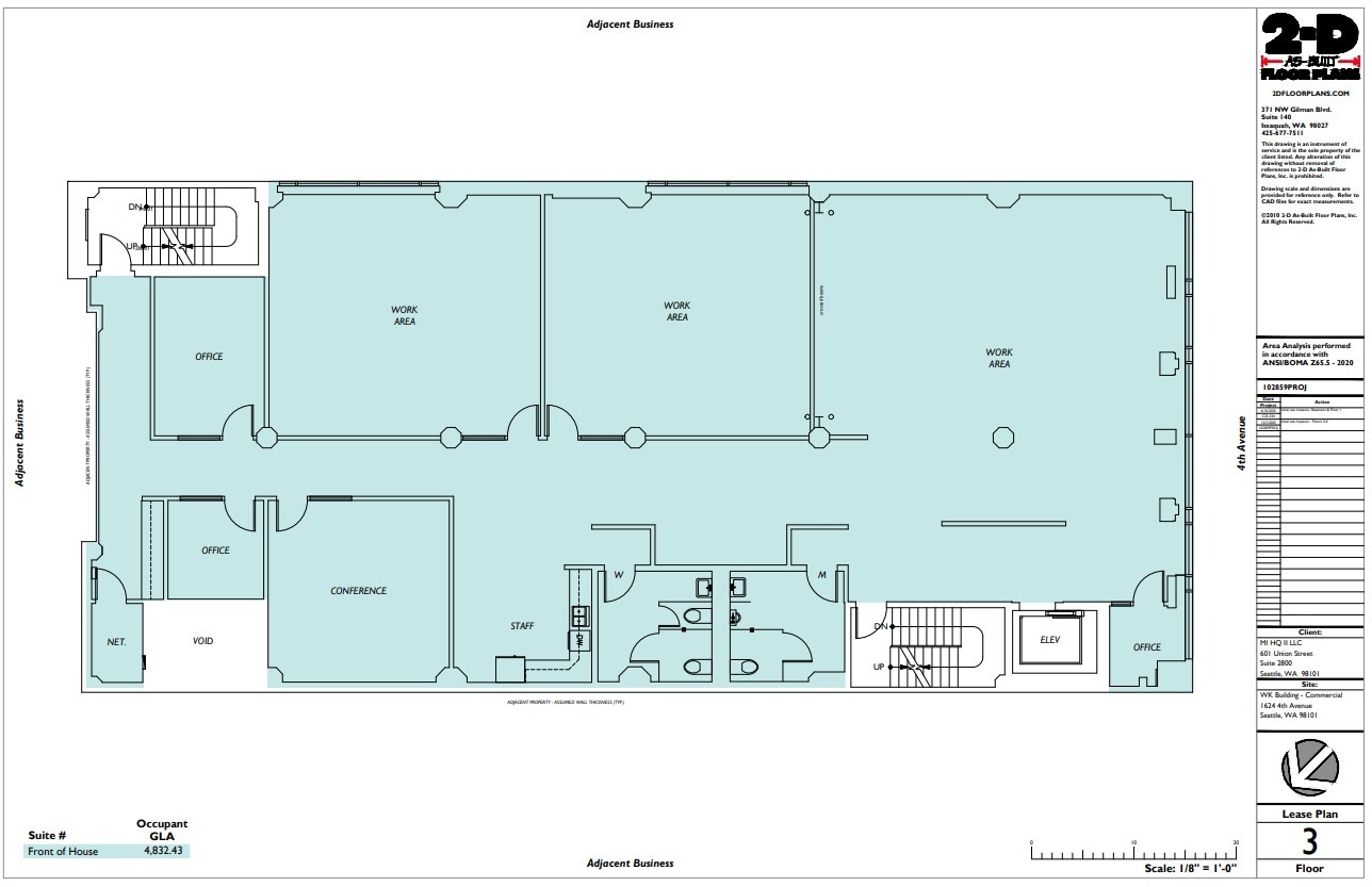 1624 4th Ave, Seattle, WA à louer Plan d’étage– Image 1 sur 1