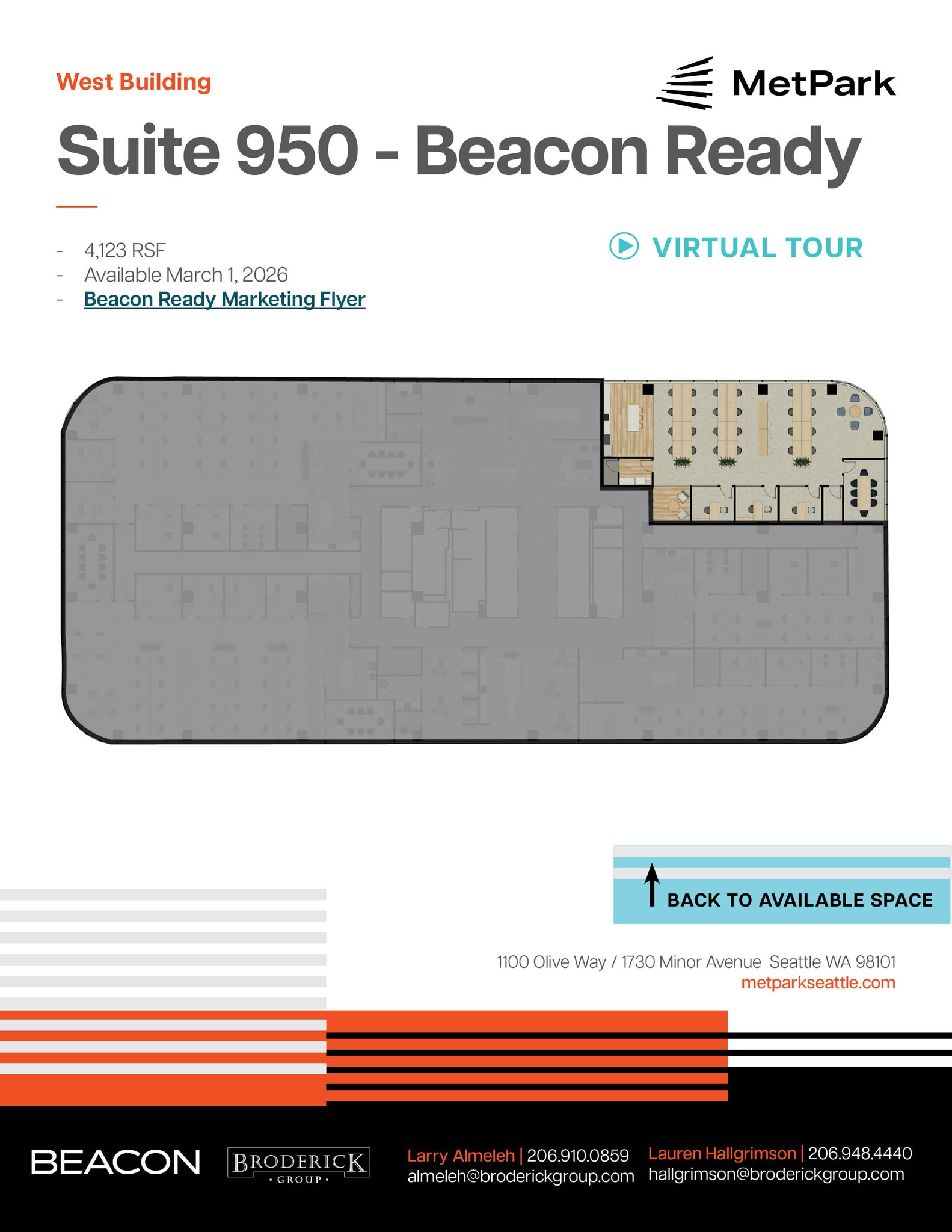 1100 Olive Way, Seattle, WA à louer Plan d’étage– Image 1 sur 1