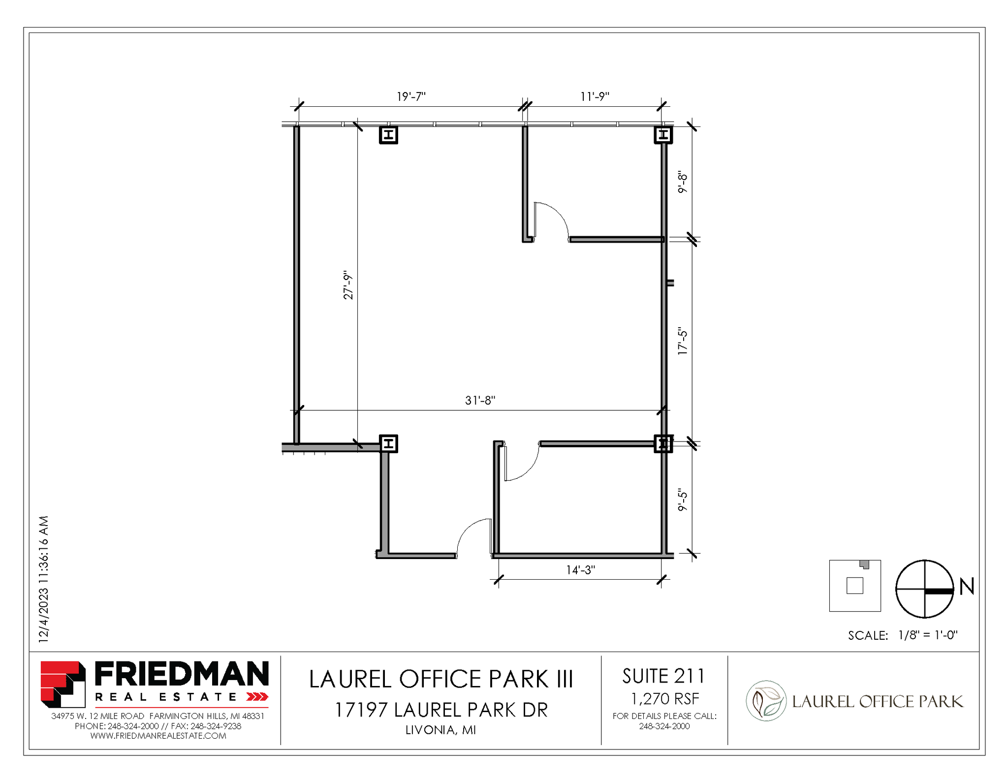 17197 N Laurel Park Dr, Livonia, MI à louer Plan d’étage– Image 1 sur 3