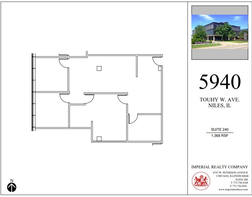 5940 W Touhy Ave, Niles, IL à louer Plan d’étage– Image 1 sur 6