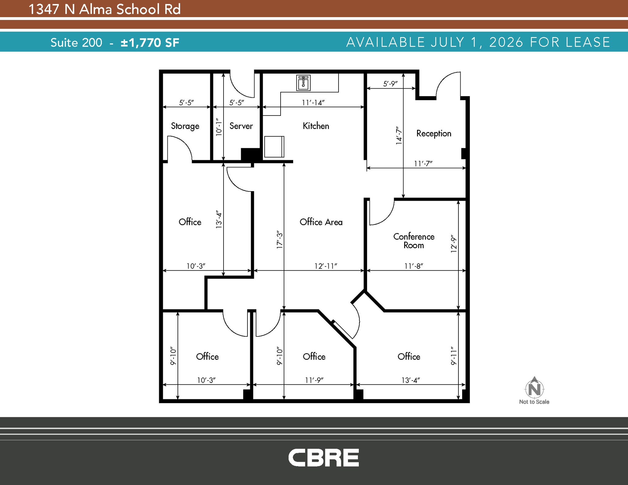 1347 N Alma School Rd, Chandler, AZ à vendre Plan d’étage– Image 1 sur 1