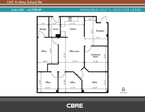1347 N Alma School Rd, Chandler, AZ à vendre Plan d’étage– Image 1 sur 1