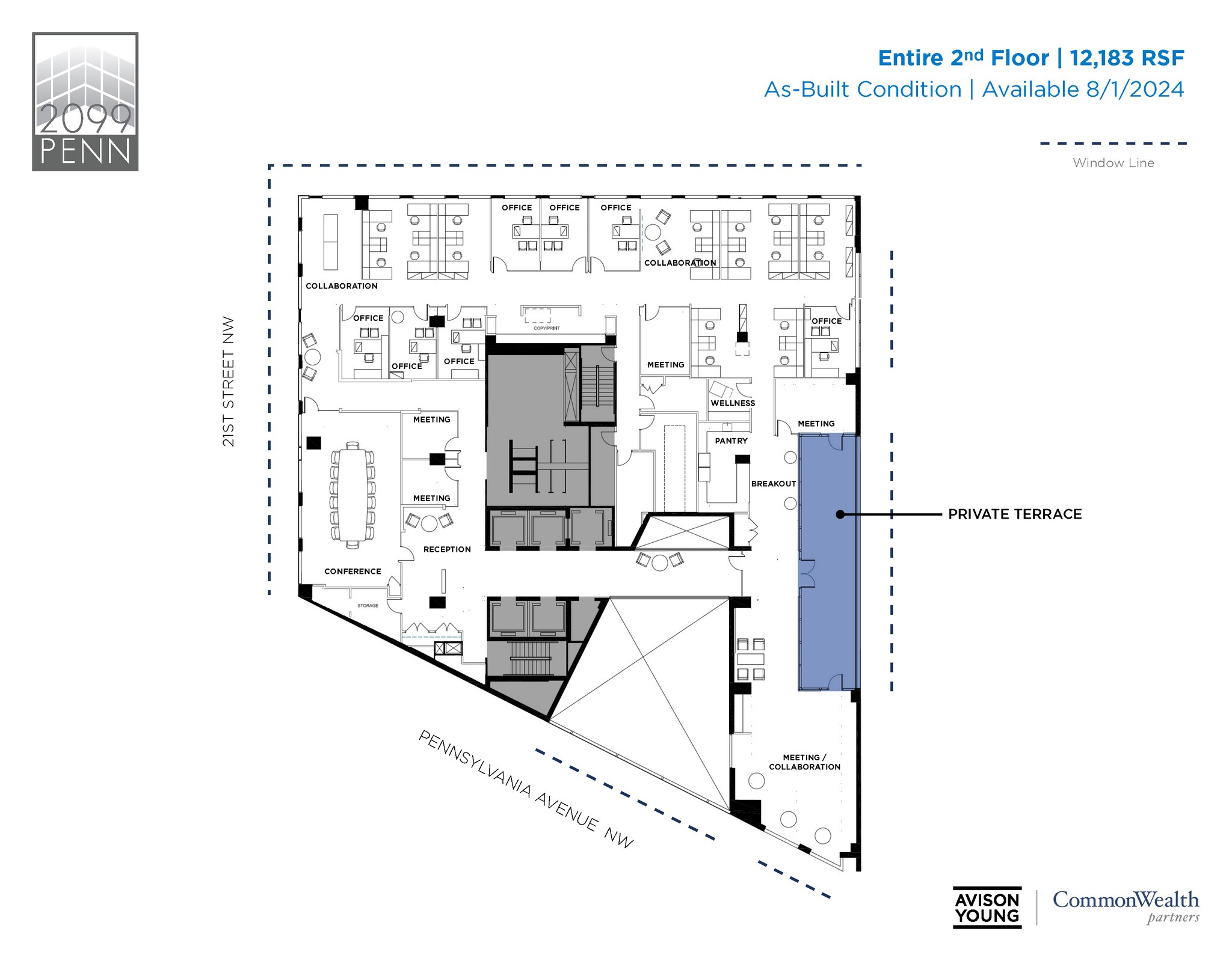 2099 Pennsylvania Ave NW, Washington, DC à louer Plan d’étage– Image 1 sur 5