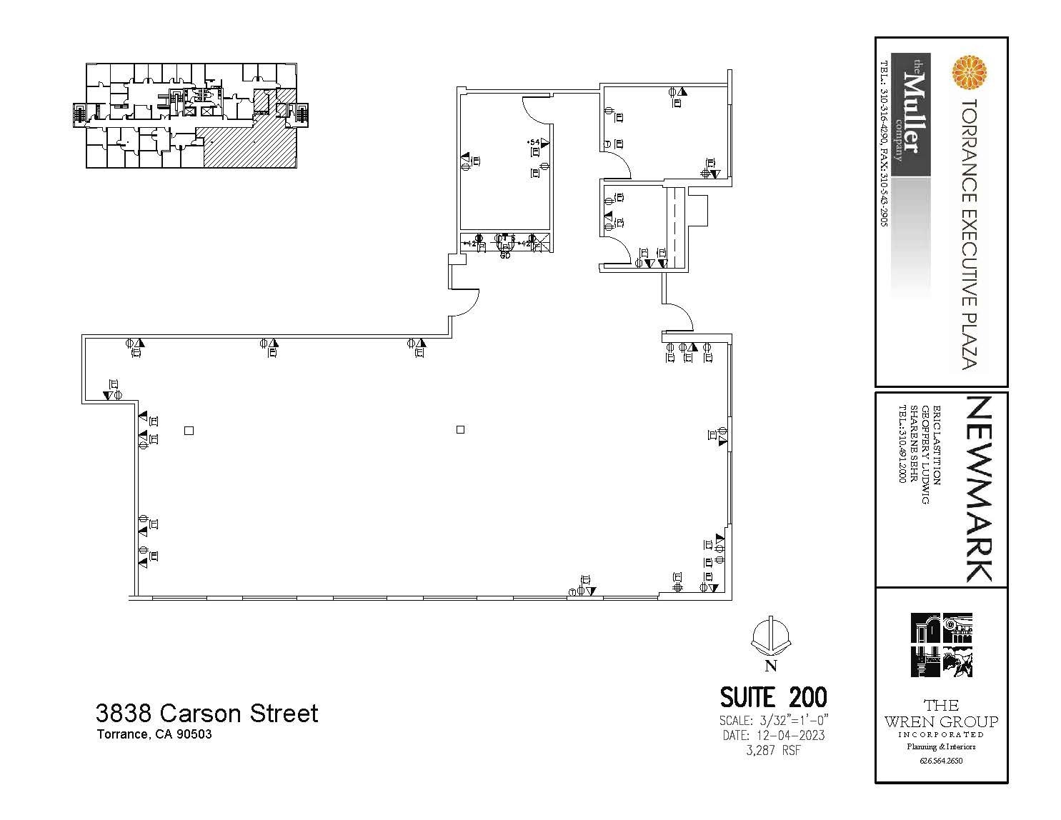 3848 W Carson St, Torrance, CA à louer Plan d’étage– Image 1 sur 1