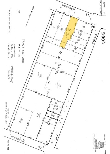 14416 Vanowen St, Van Nuys, CA à vendre - Plan cadastral – Image 2 sur 2