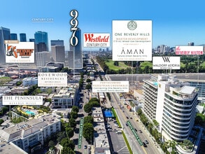 9970 Santa Monica Blvd, Beverly Hills, CA - Vue aérienne  vue de carte - Image1