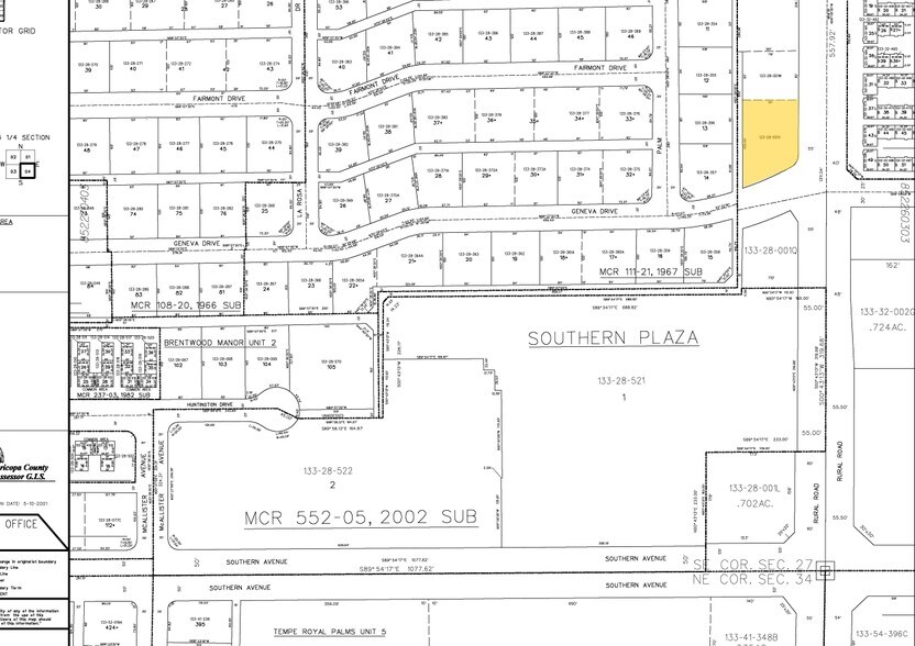 3110 S Rural Rd, Tempe, AZ à louer - Plan cadastral – Image 2 sur 4