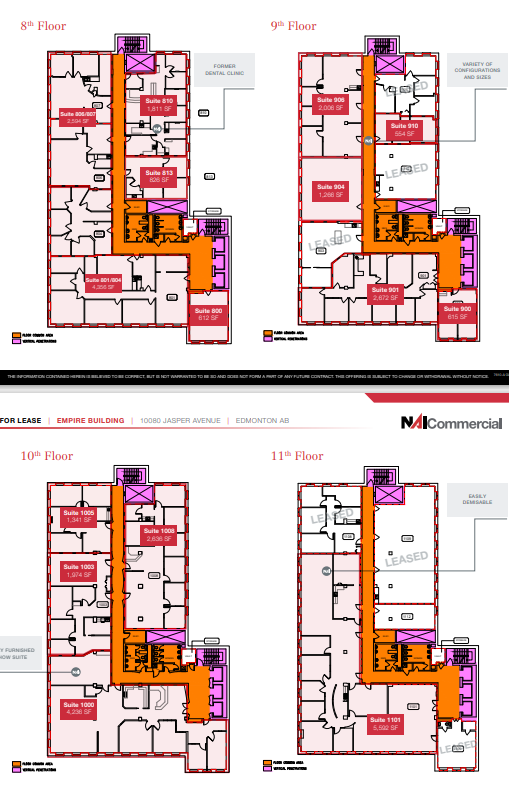 10080 Jasper Ave NW, Edmonton, AB à louer Plan d’étage– Image 1 sur 1