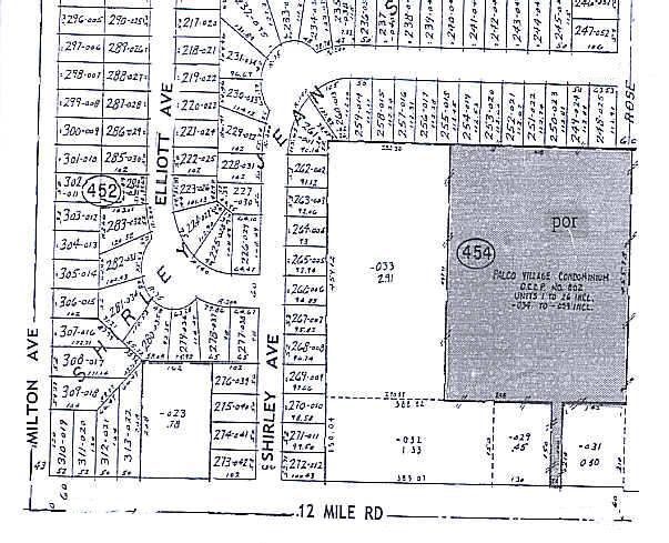 1423-1427 E Twelve Mile Rd, Madison Heights, MI à louer - Plan cadastral – Image 2 sur 4