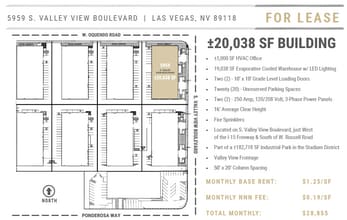 5959 Valley View Blvd, Las Vegas, NV à louer Plan de site– Image 2 sur 4
