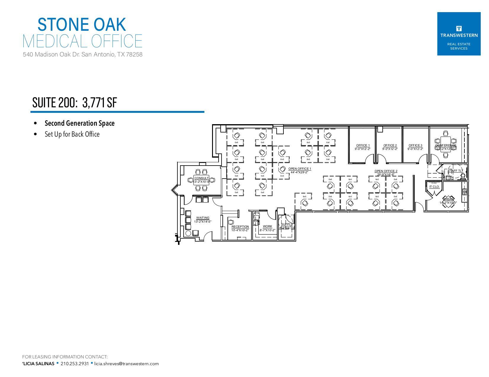 540 Madison Oak Dr, San Antonio, TX à louer Plan d’étage– Image 1 sur 1