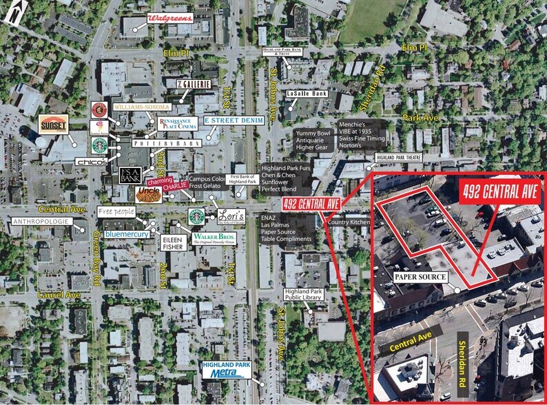 490-492 Central Ave, Highland Park, IL à louer - Photo de l’immeuble – Image 2 sur 3