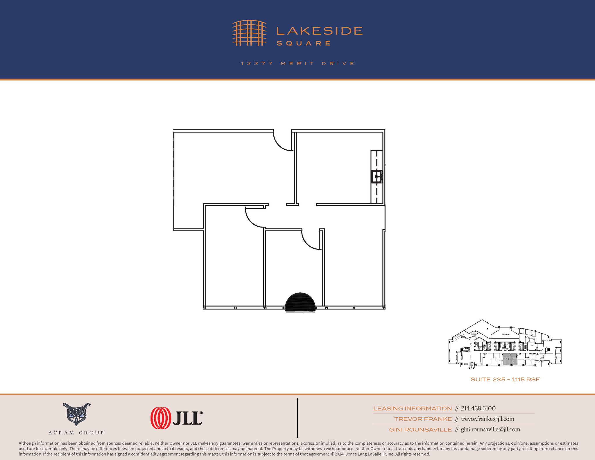 12377 Merit Dr, Dallas, TX à louer Plan d’étage– Image 1 sur 1