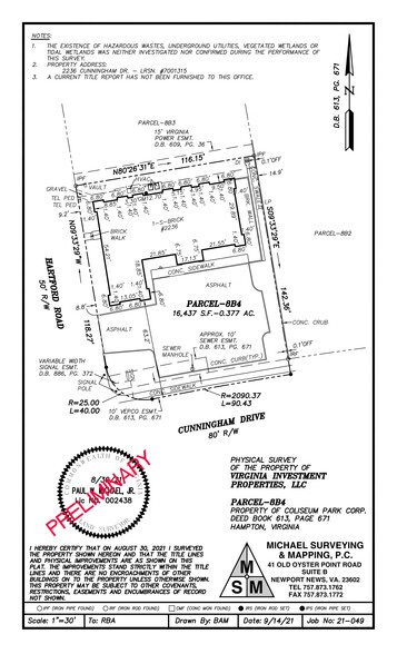 2236 Cunningham Dr, Hampton, VA à louer - Plan de site – Image 1 sur 1