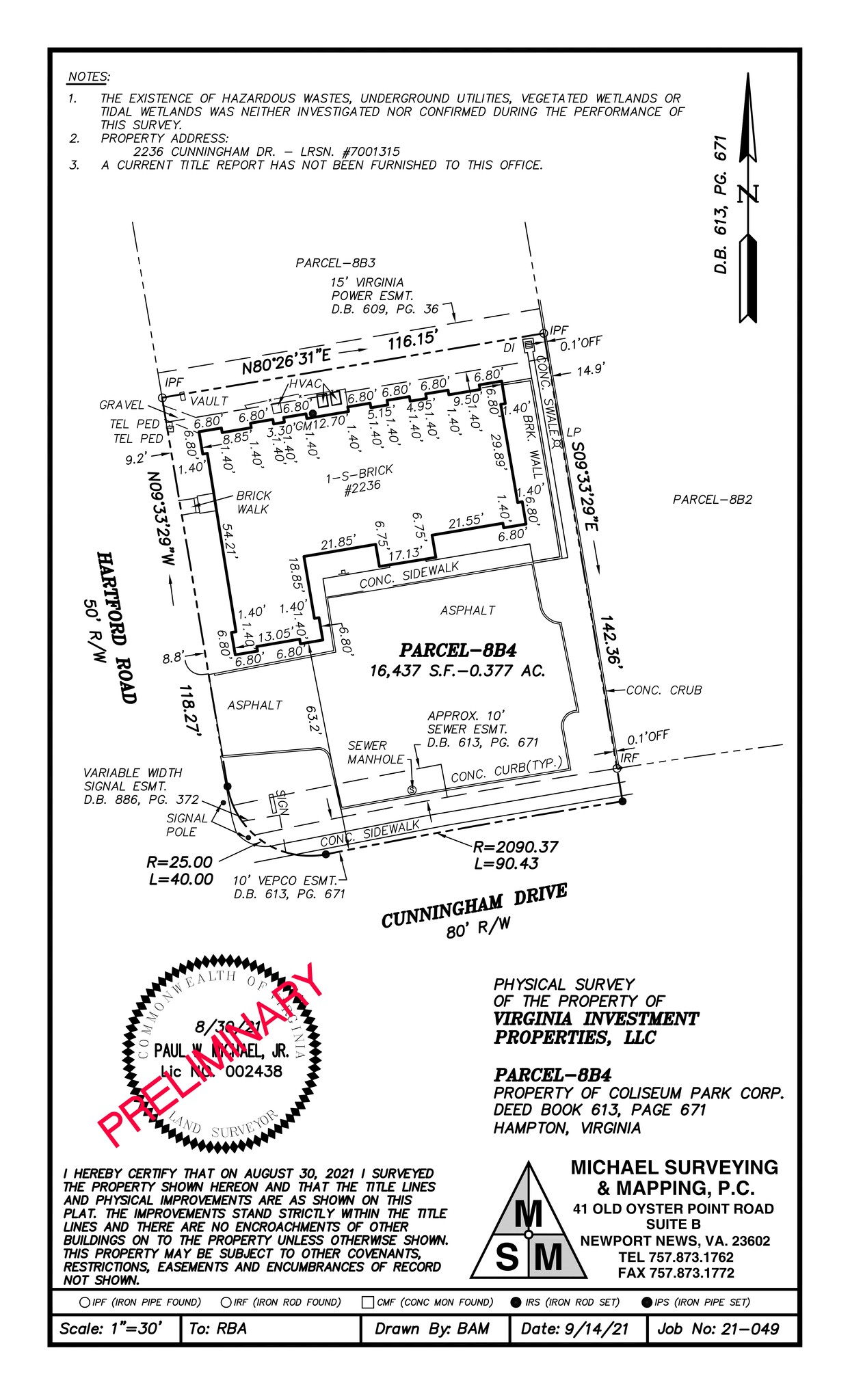 2236 Cunningham Dr, Hampton, VA à louer Plan de site– Image 1 sur 2