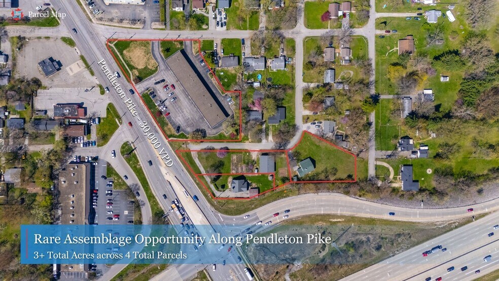 7352-7360 E Pendleton Pike, Indianapolis, IN à vendre - Aérien – Image 3 sur 6