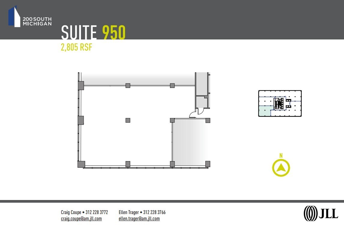 200 S Michigan Ave, Chicago, IL à louer Plan d’étage– Image 1 sur 1