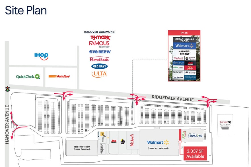 225-235 Ridgedale Ave, Cedar Knolls, NJ à louer - Plan de site – Image 3 sur 4