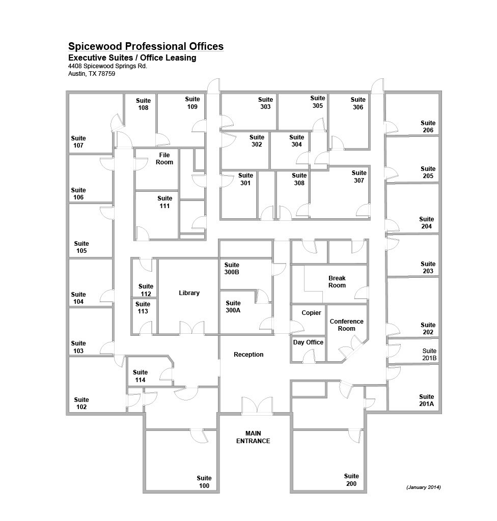 4408 Spicewood Springs Rd, Austin, TX à louer Plan d’étage– Image 1 sur 1