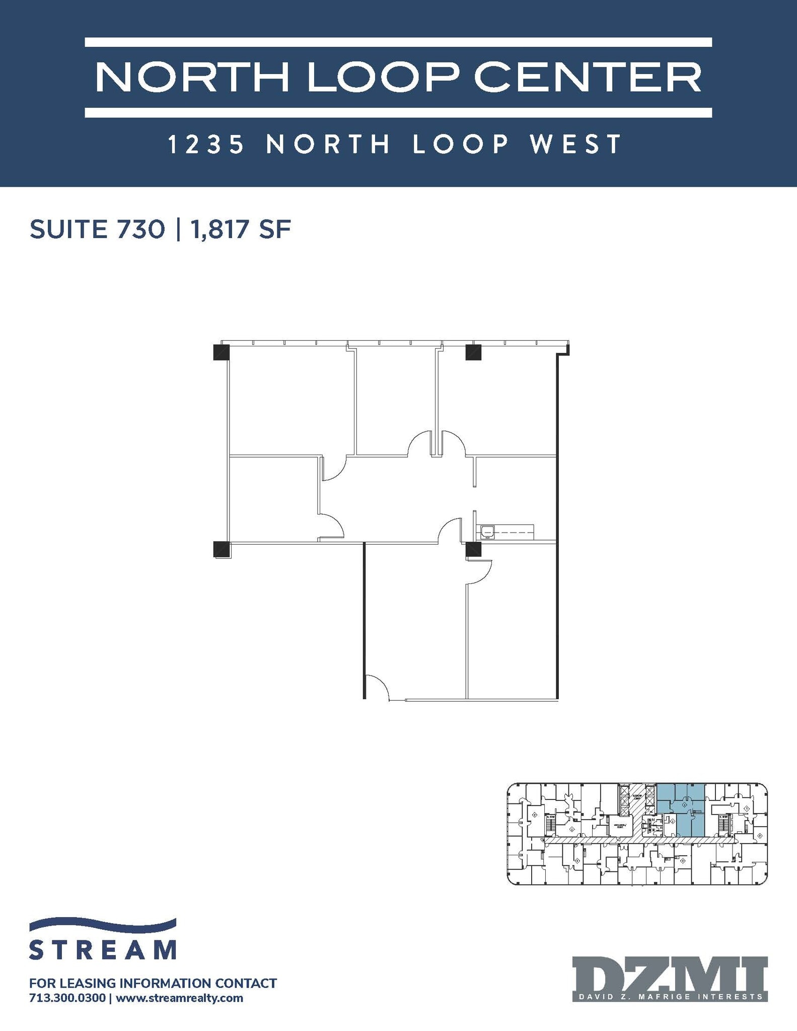 1235 North Loop W, Houston, TX à louer Plan d’étage– Image 1 sur 1