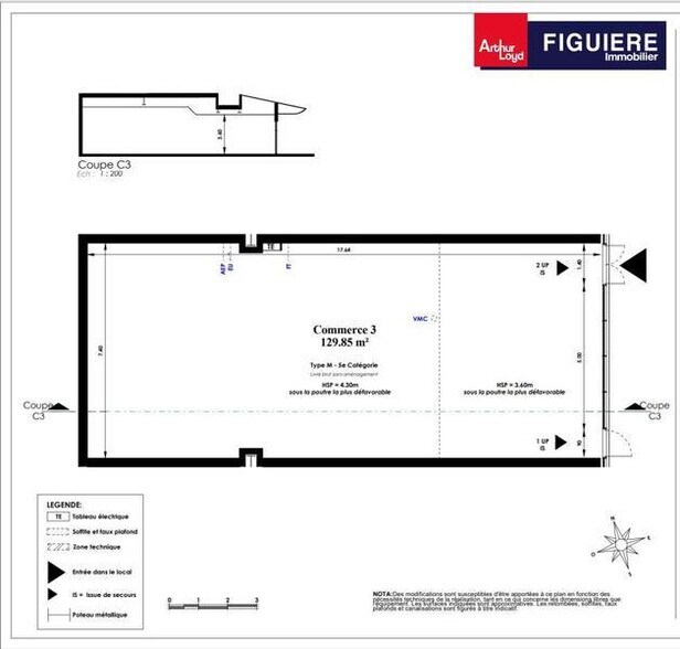 Local commercial dans Istres à louer - Plan d’étage – Image 3 sur 4