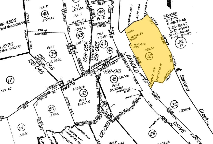 14211 Arnold Dr, Glen Ellen, CA à vendre - Plan cadastral – Image 3 sur 5