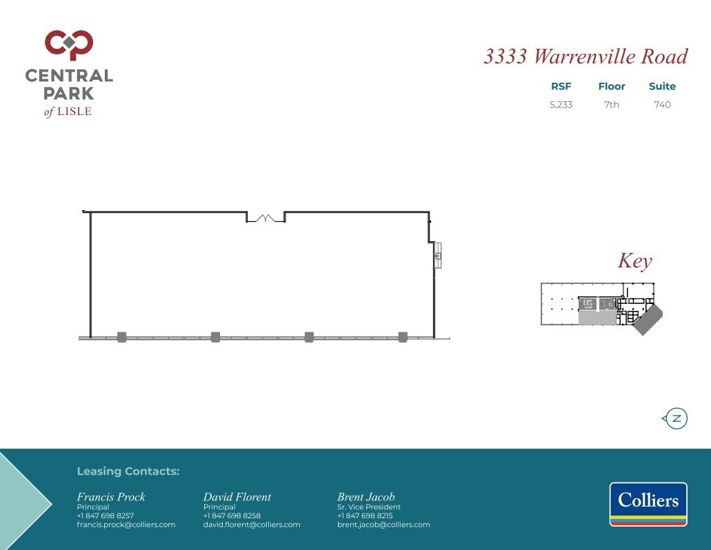 3333 Warrenville Rd, Lisle, IL à louer Plan d’étage– Image 1 sur 1