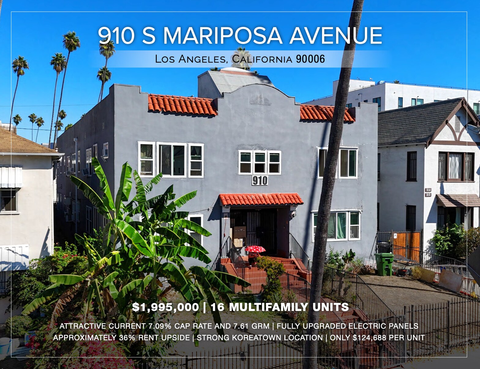 910 S Mariposa Ave, Los Angeles, CA à vendre Photo de l’immeuble– Image 1 sur 16