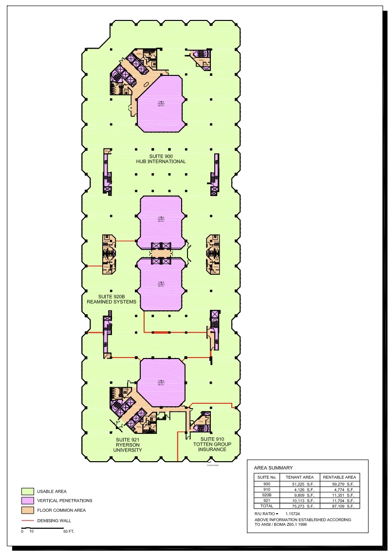 595 Bay St, Toronto, ON à louer Plan d’étage– Image 1 sur 1
